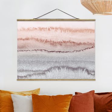 Foto su tessuto da parete con bastone - Gioco di colori fragore delle onde nella nebbia - Orizzontale 4:3