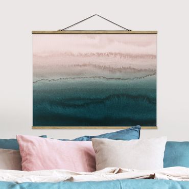 Foto su tessuto da parete con bastone - Gioco di colori fragore delle onde - Orizzontale 4:3