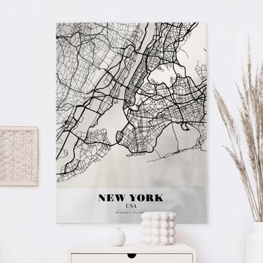 Quadro in vetro - New York City Map - Classic - Verticale 3:4