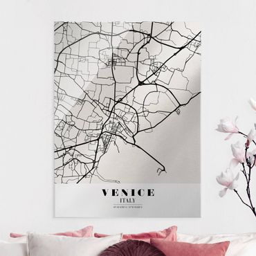 Quadro in vetro - Venice City Map - Classic - Verticale 3:4