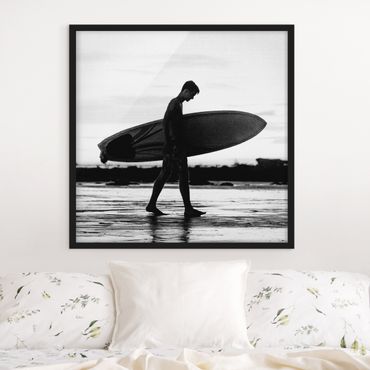 Poster con cornice - Surfista all'ombra