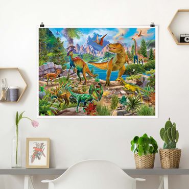Poster - T-Rex e Parasaurolofo