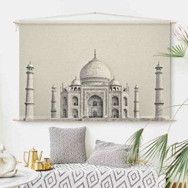 Arazzo da parete - Taj Mahal in grigio