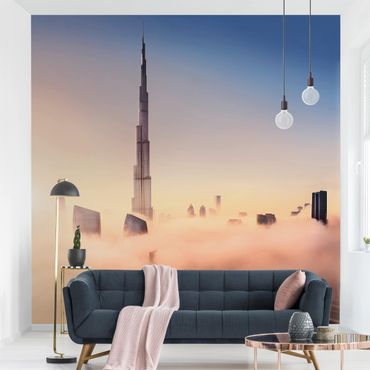 Carta da parati - Skyline con nuvole su Dubai