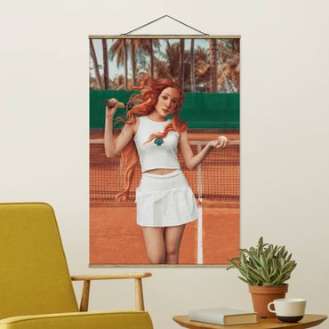 Foto su tessuto da parete con bastone - Venere del tennis