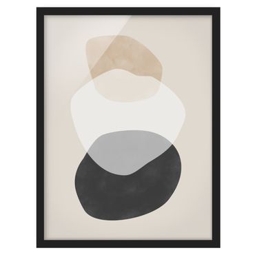 Poster con cornice - Terracotta bianca e nera
