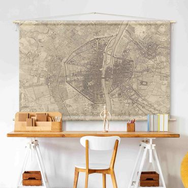 Arazzo da parete - Mappa vintage Paris
