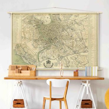 Arazzo da parete - Mappa vintage della Roma Antica