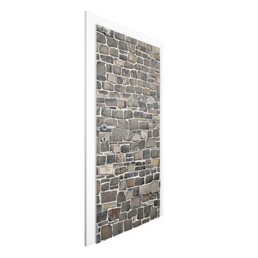 Carta da parati per porte - Stone Wallpaper - Ashlar Masonry Wall warm