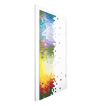 Carta da parati per porte - Colorful Pixel