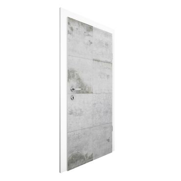 Carta da parati per porte - Concrete Wallpaper - Large Concrete Blocks