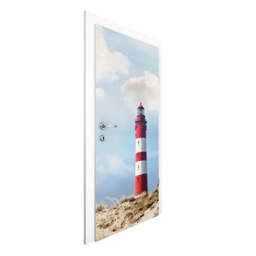 Carta da parati per porte - Lighthouse in the dunes