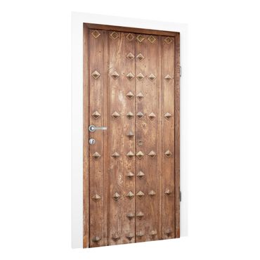 Carta da parati per porte - Rustic Spanish wooden door