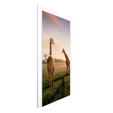 Carta da parati per porte - Surreal Giraffes