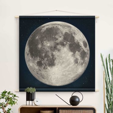 Arazzo da parete - Luna piena nel cielo stellato