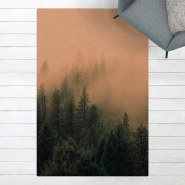 Tappetino di sughero - Foresta nebbiosa al risveglio - Formato verticale 2:3