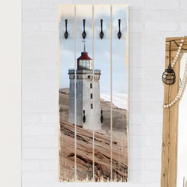 Appendiabiti in legno - Lighthouse In Denmark - Ganci neri - Verticale