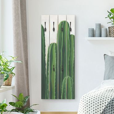 Appendiabiti in legno - Piante preferite - Cactus