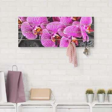 Appendiabiti in legno - Pink Orchid