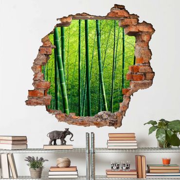 Adesivo murale 3D - Bamboo Forest - quadrata 1:1
