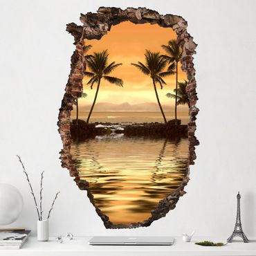 Adesivo murale 3D - Caribbean Sunset I - verticale 2:3