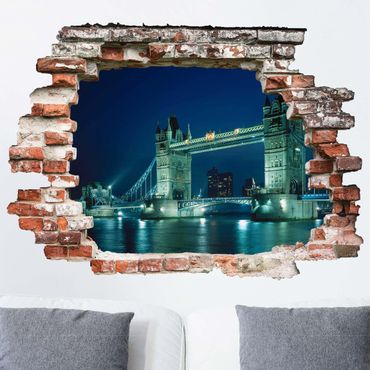 Adesivo murale 3D - Tower Bridge - orizzontale 4:3
