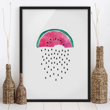 Poster con cornice - Pioggia di cocomeri