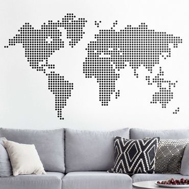 Adesivo murale - World Map Punti