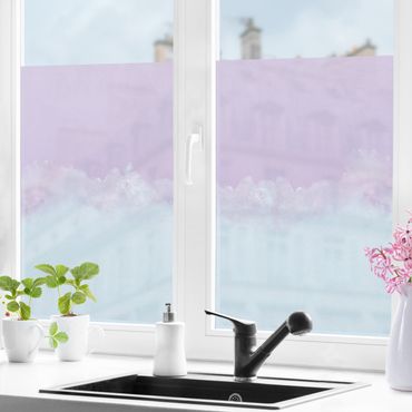 Decorazione per finestre - Gioco di colori nuvoloso lilla