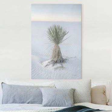 Stampa su tela - Palma Yucca nella sabbia bianca - Formato verticale2:3
