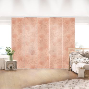 Tenda scorrevole set - Rametti delicati in oro rosa - Pannello