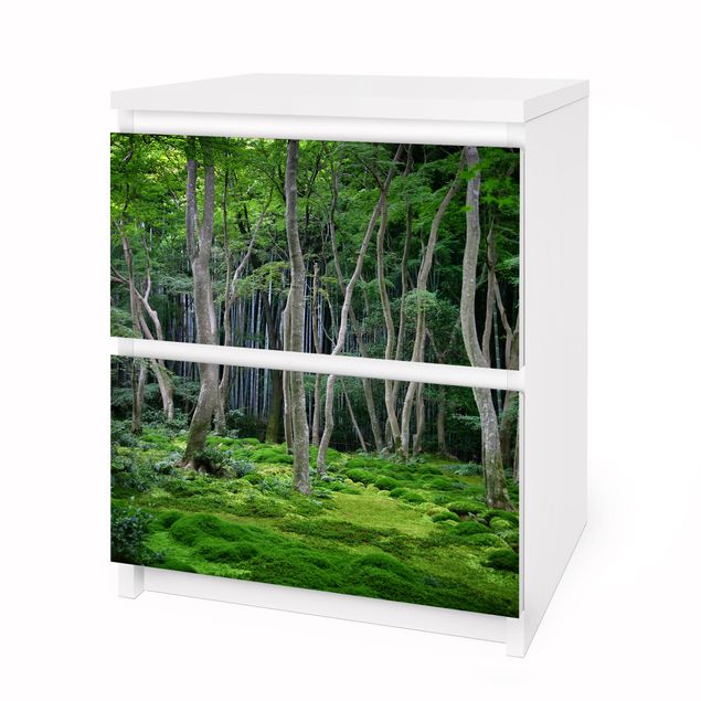 Carta adesiva per mobili IKEA - Malm Cassettiera 2xCassetti - Japanese Forest