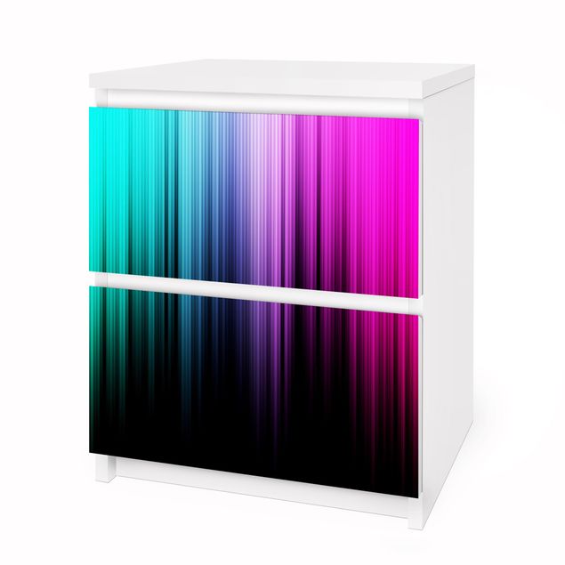 Pellicole adesive per mobili cassettiera Malm IKEA Display arcobaleno