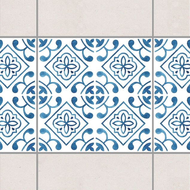 Adesivi per piastrelle con disegni Serie di motivi blu e bianchi n. 2