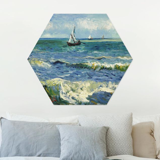 Quadri Impressionismo Vincent Van Gogh - Paesaggio marino vicino a Les Saintes-Maries-De-La-Mer
