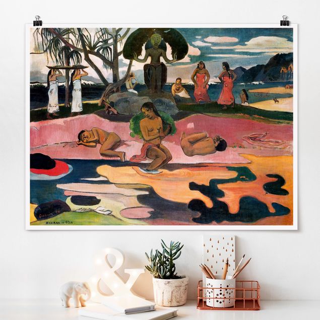 Stampe quadri famosi Paul Gauguin - Il giorno degli dei (Mahana No Atua)
