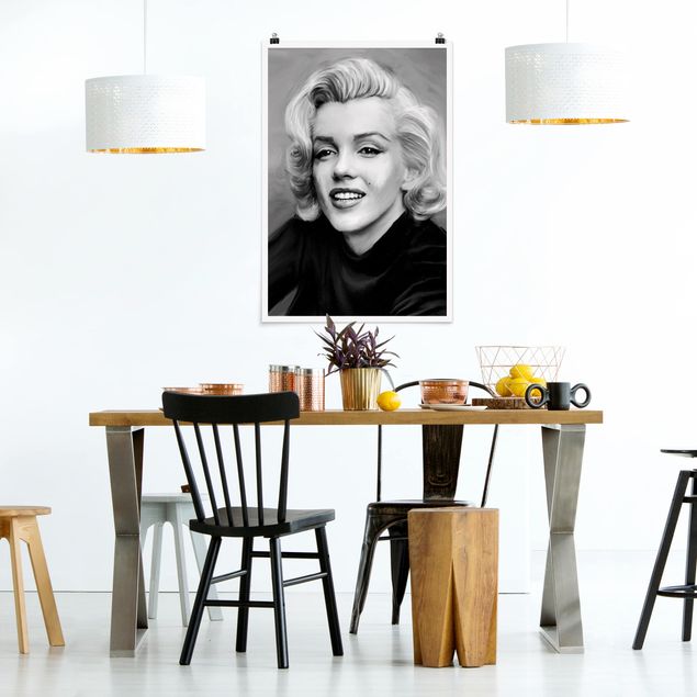 Quadri in bianco e nero Marilyn in privato