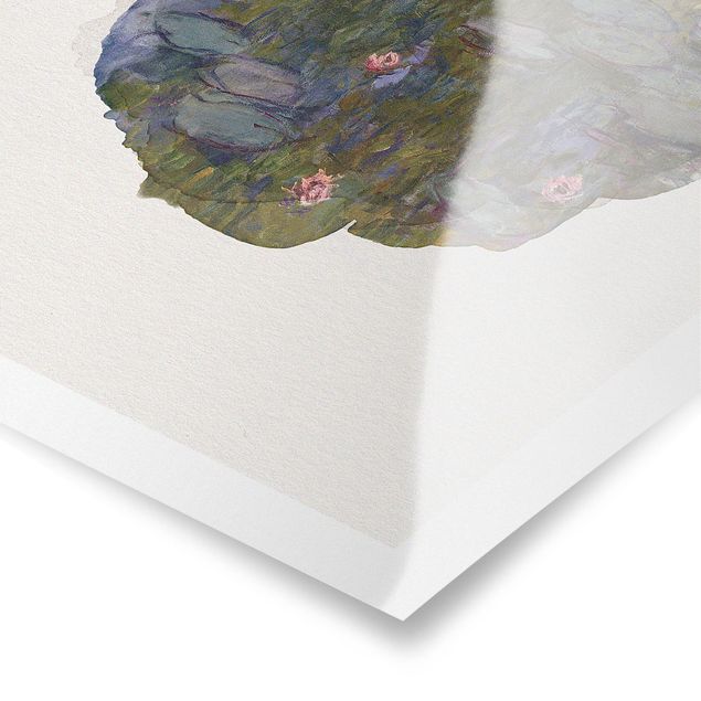 Quadri fiori Acquerelli - Claude Monet - Ninfee (Nympheas)