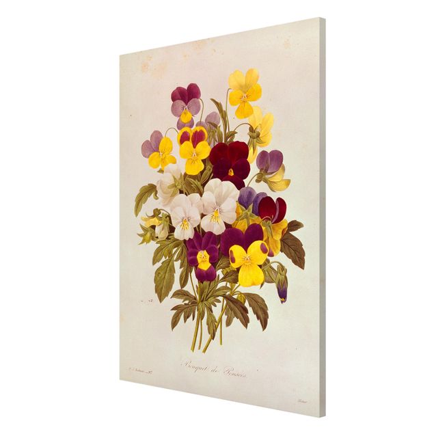 Lavagne magnetiche con fiori Pierre Joseph Redoute - Bouquet di viole del pensiero