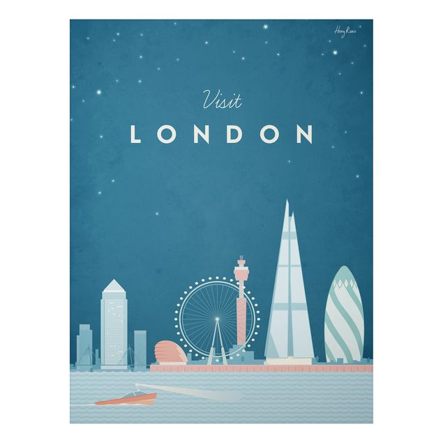 Quadro vintage Poster di viaggio - Londra