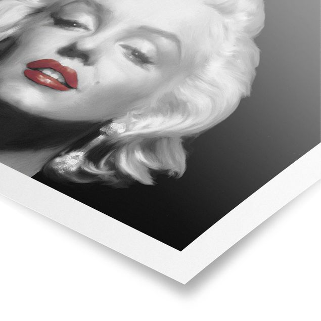 Stampe Marilyn con le labbra rosse