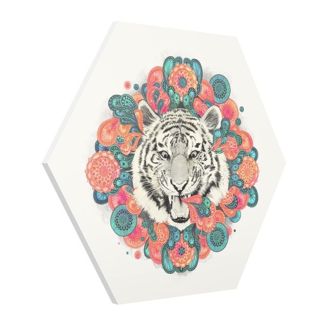Quadro disegni Illustrazione - Tigre Disegno Mandala Paisley