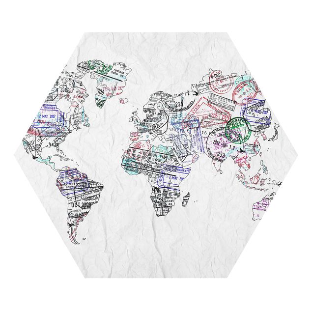 Stampe forex Timbro per passaporto mappa del mondo