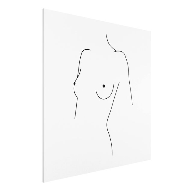 Stile artistico Line Art - Nudo Busto Donna Bianco e Nero