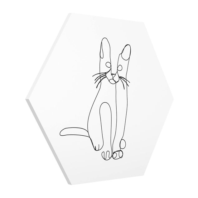 Quadri animali Line Art - gatto