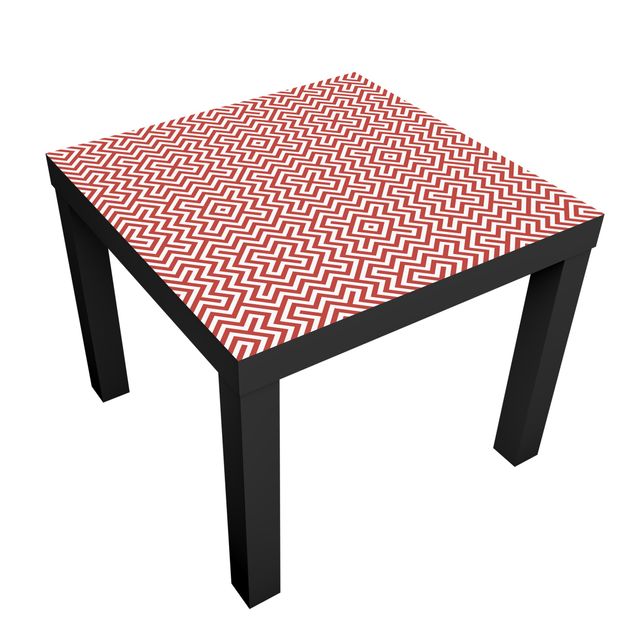 Pellicole adesive per mobili lack tavolino IKEA Motivo a strisce geometriche rosse