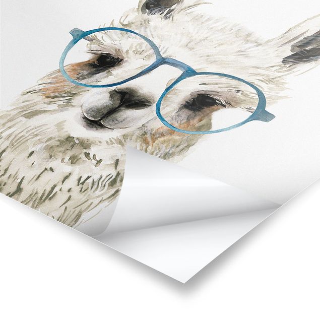 Poster Hip Lama con occhiali III