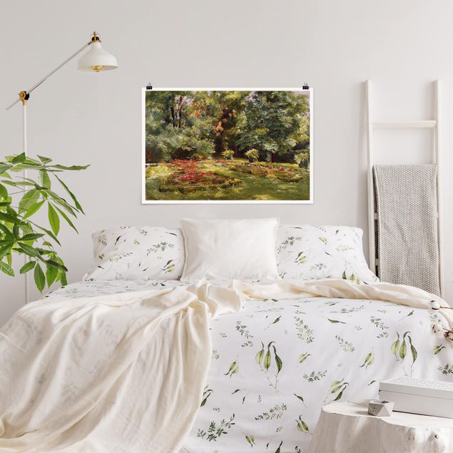 Quadro paesaggio Max Liebermann - Terrazza fiorita di Wannseegarten