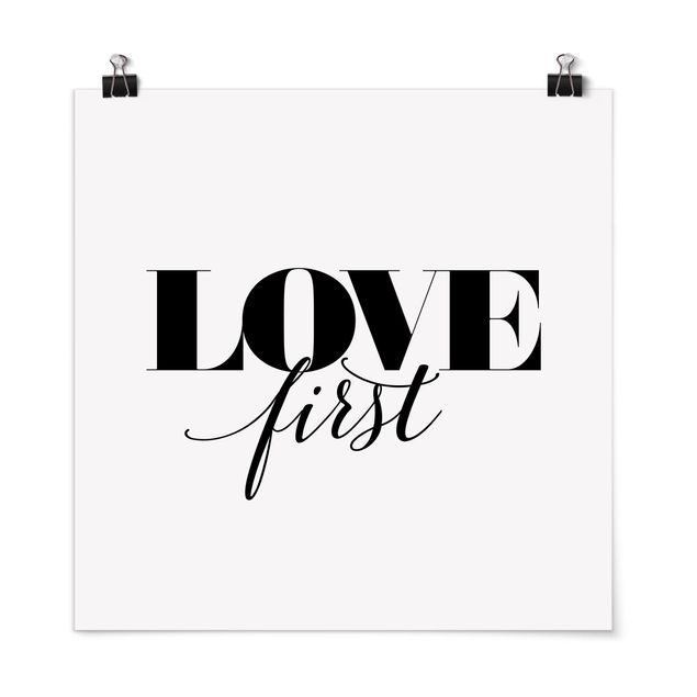 Quadri con frasi Love First