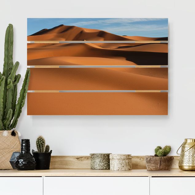 Quadri in legno con paesaggio Dune del deserto